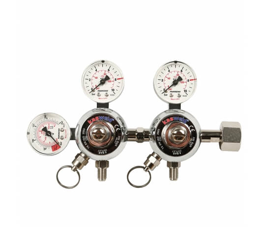 Co2 Meşrubat Regülatörü Çiftli 2250-1- KASWELD